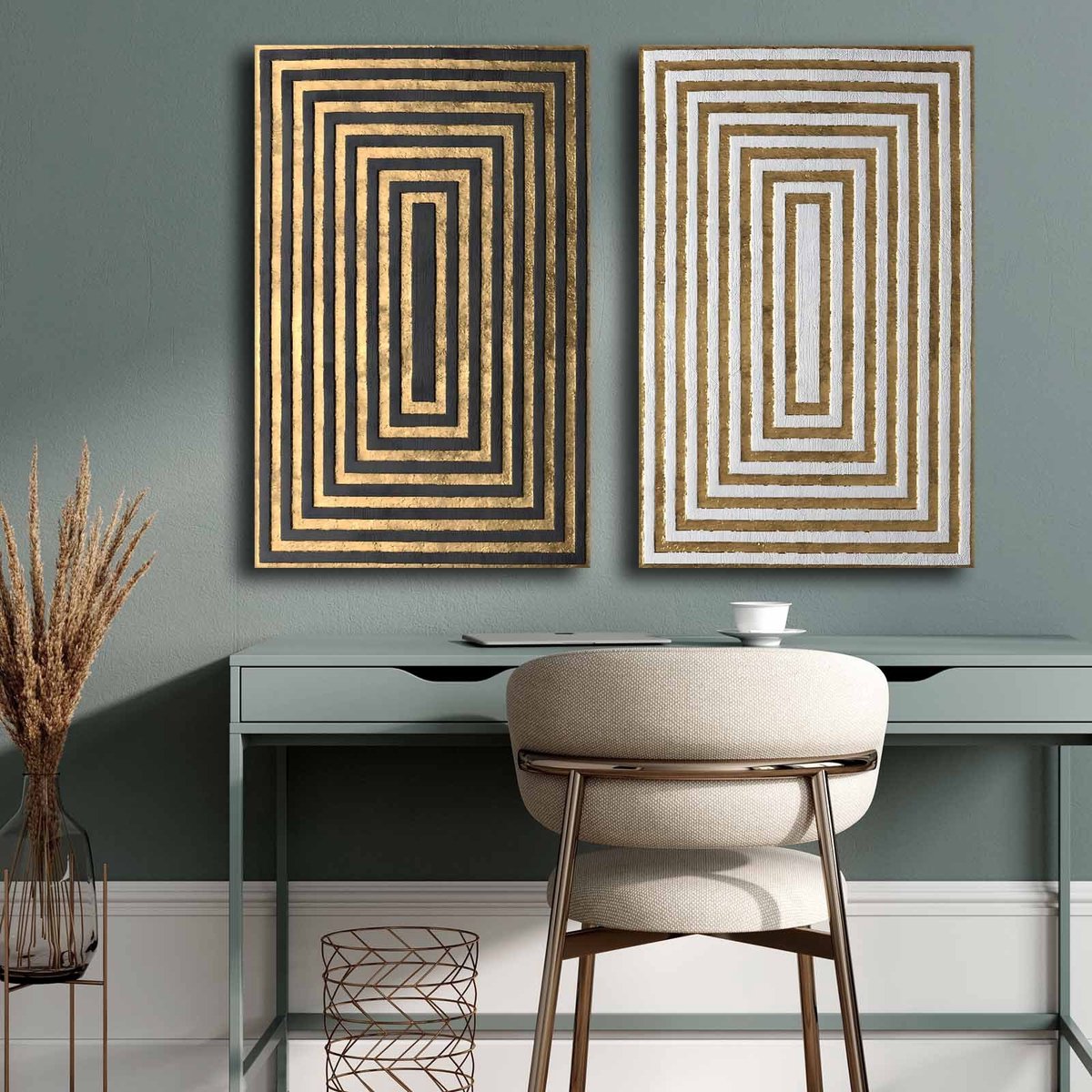 Asir - Schilderijenset - Veelkleurig - 45 x 70 cm