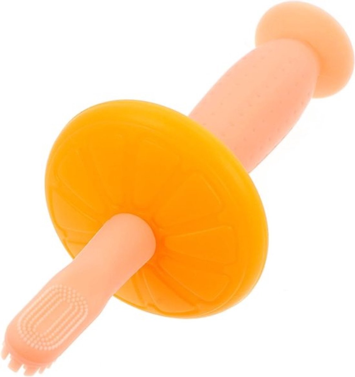 Siliconen Tandenborstel - Babytandenborstel Handtandenborstel - Dagelijkse Mondhygiëne - Voedselveilig Siliconenmateriaal - 12 x 4.6 x 1 cm