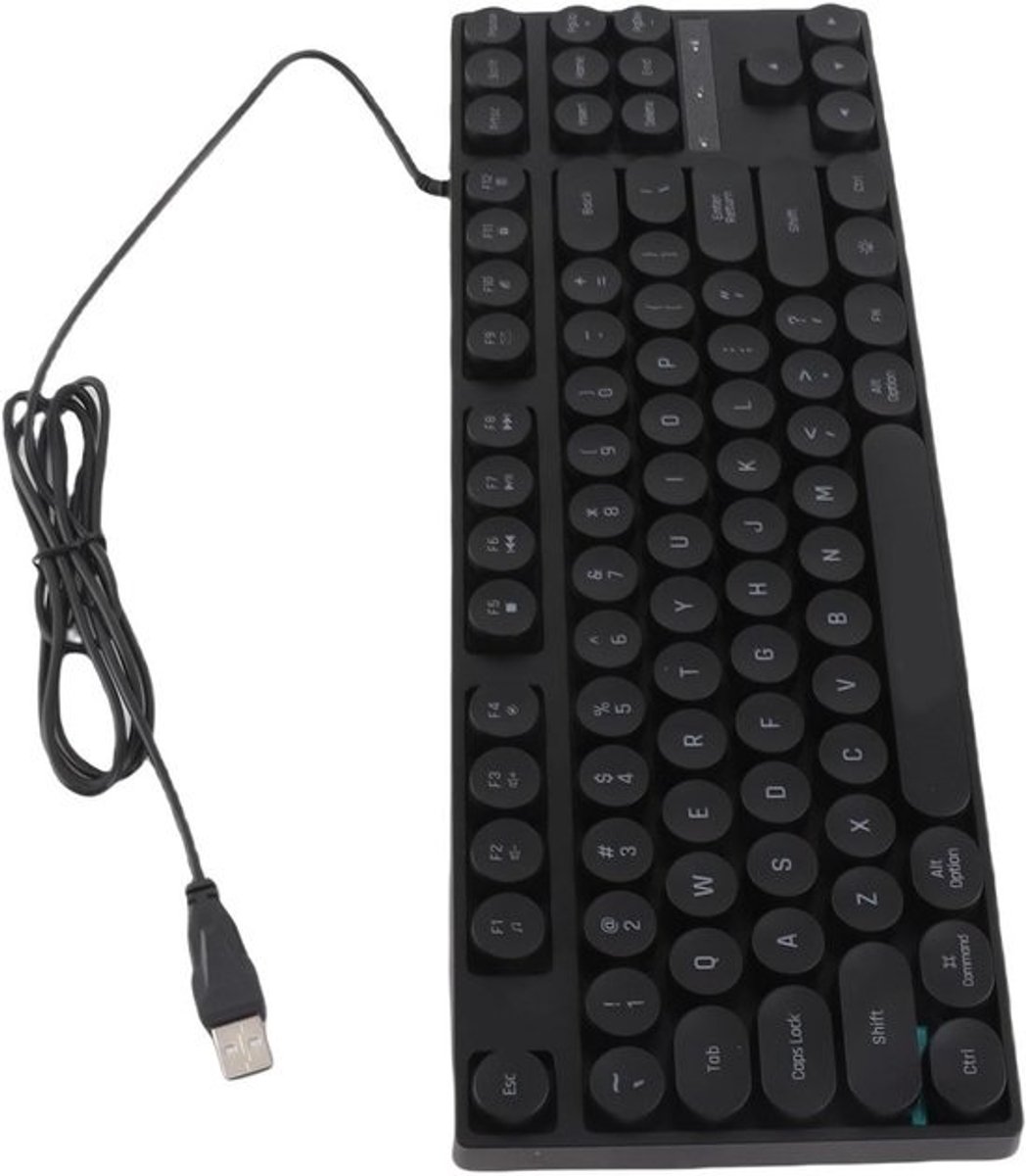 Gaming toetsenbord - Mechanisch toetsenbord - Snelle reacties - Ergonomisch ontwerp - 87 toetsen - Zwart