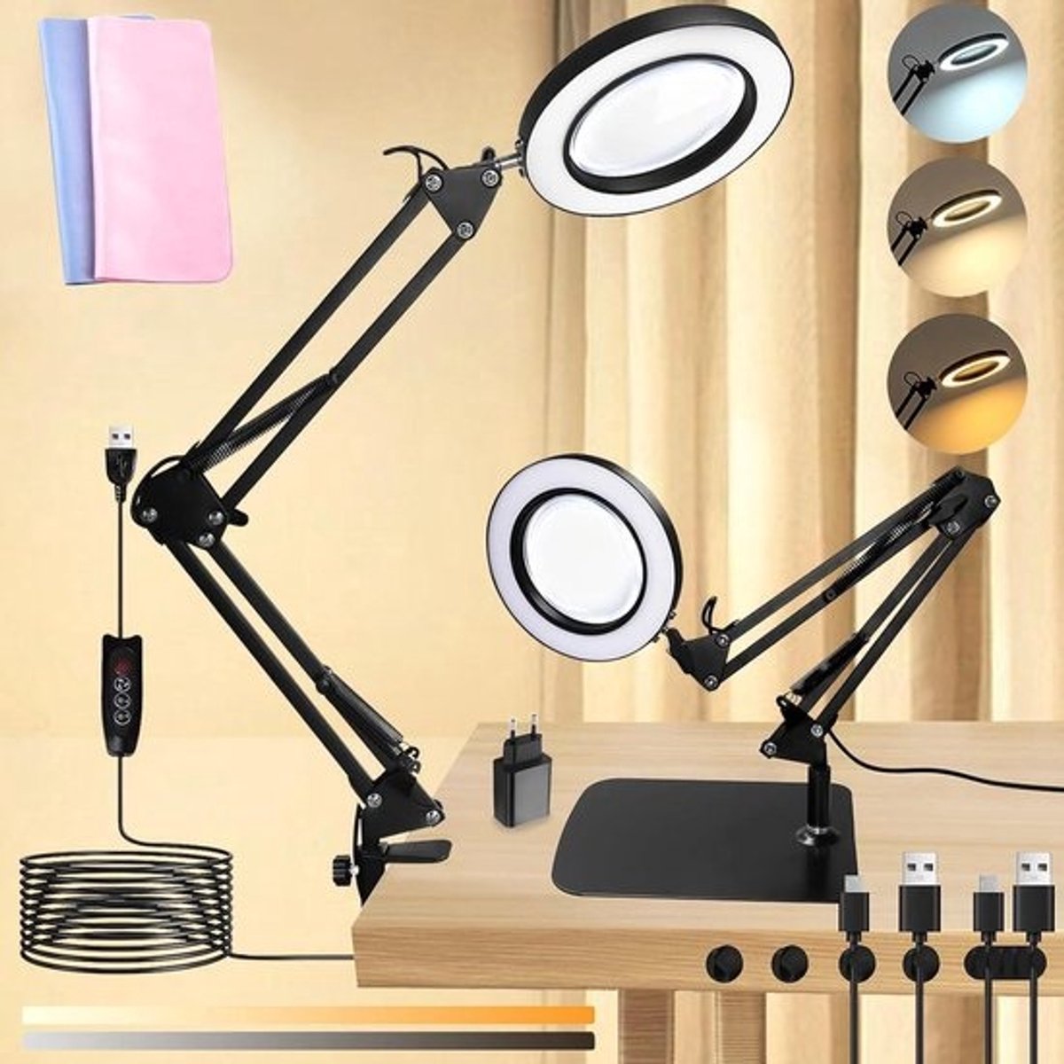 Loeplamp Met Standaard - Lamp Met Led Verlichting - Handwerk