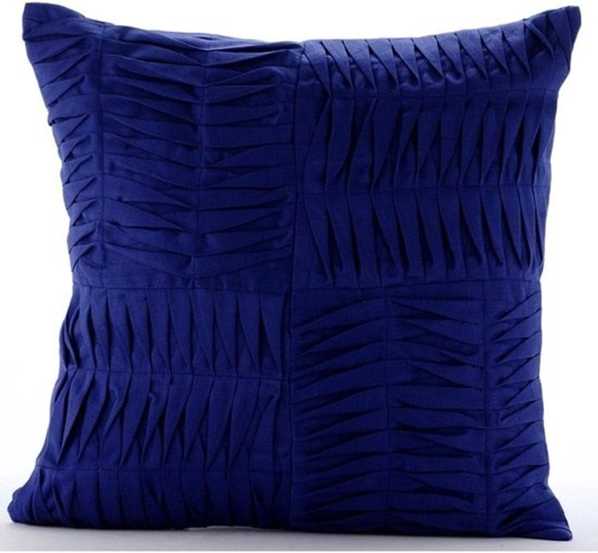 Sierkussens Set - Kussenhoezen Vierkant - Woonkamer Decoratie - Handgemaakt Katoen Linnen - 60x60 cm - Blauw