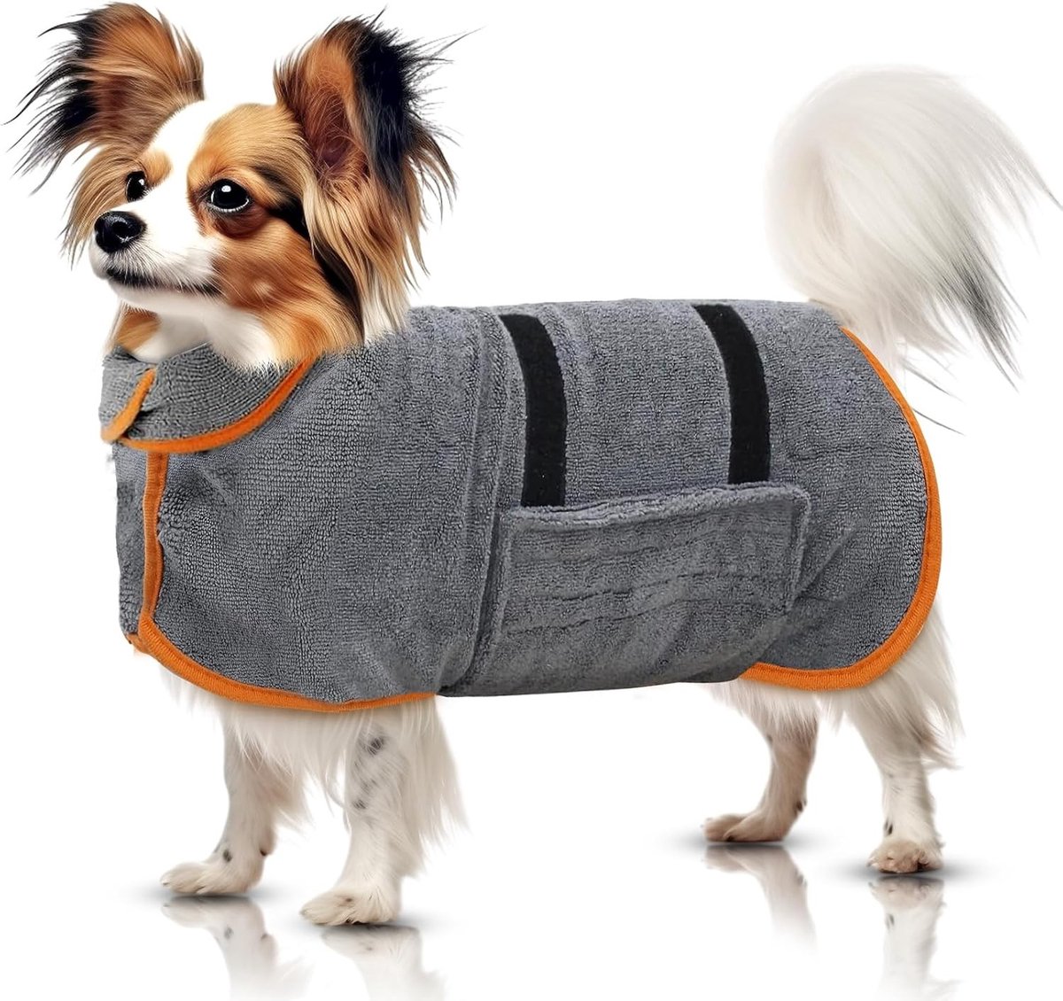 Hondenbadjas voor Kleine Honden, Sneldrogende Badjas met Sluiting, Ideaal voor Na het Bad of Wandelen, XS Maat