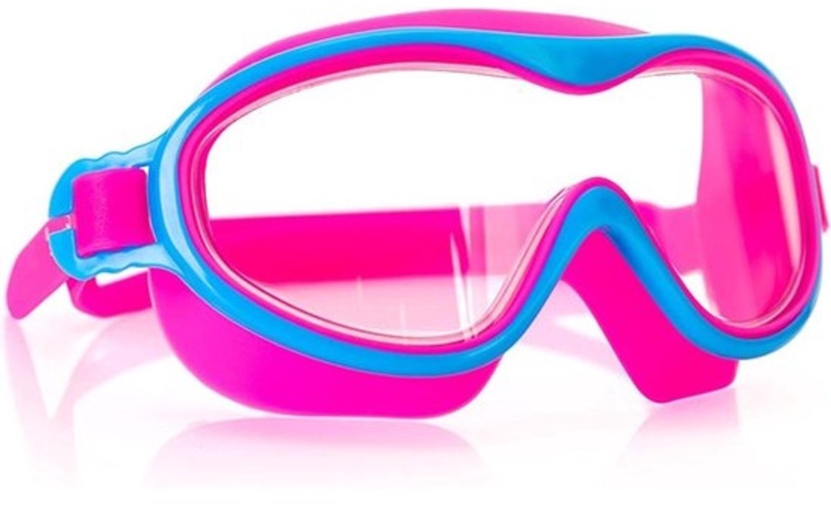 Kinder Zwembril - Zwemgoggles Kinderen - Veilig Zwemmen - 180 Graden Zicht - 17 cm - Blauw