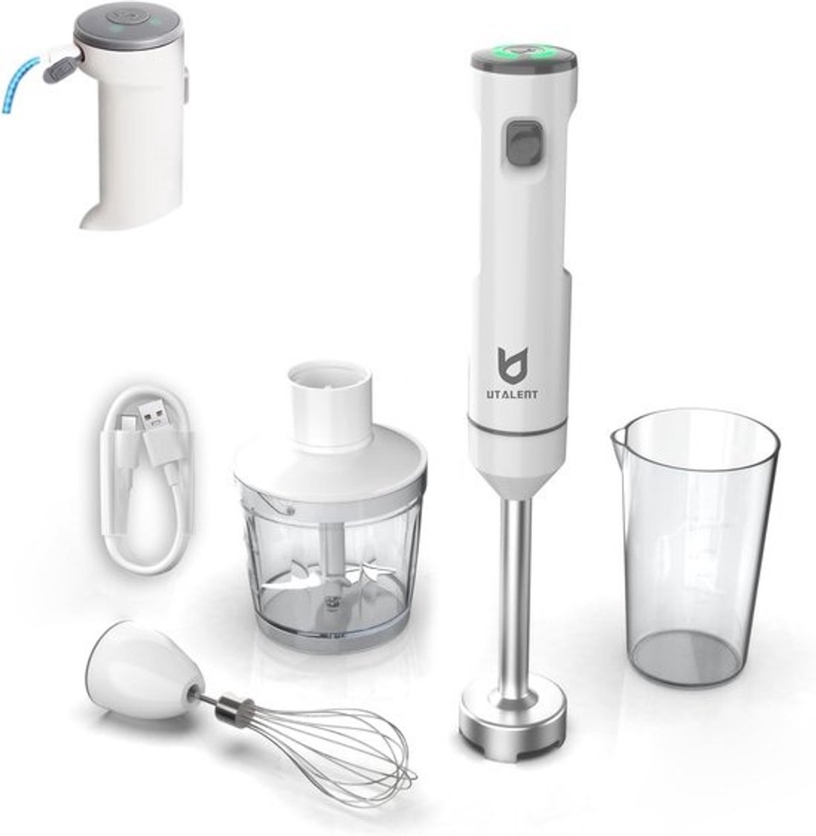 Draadloze Staafmixer met Variabele Snelheid en Oplader