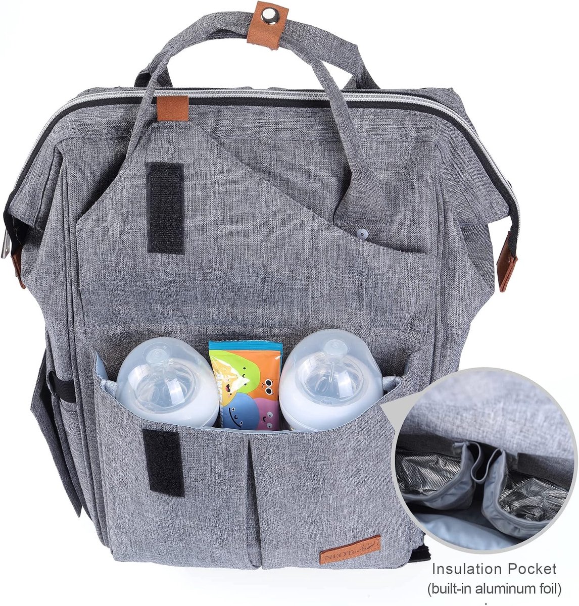Luiertas Rugzak - Baby tas - Baby verzorging - Brede opening - 43 cm - Uniseks – foto 5