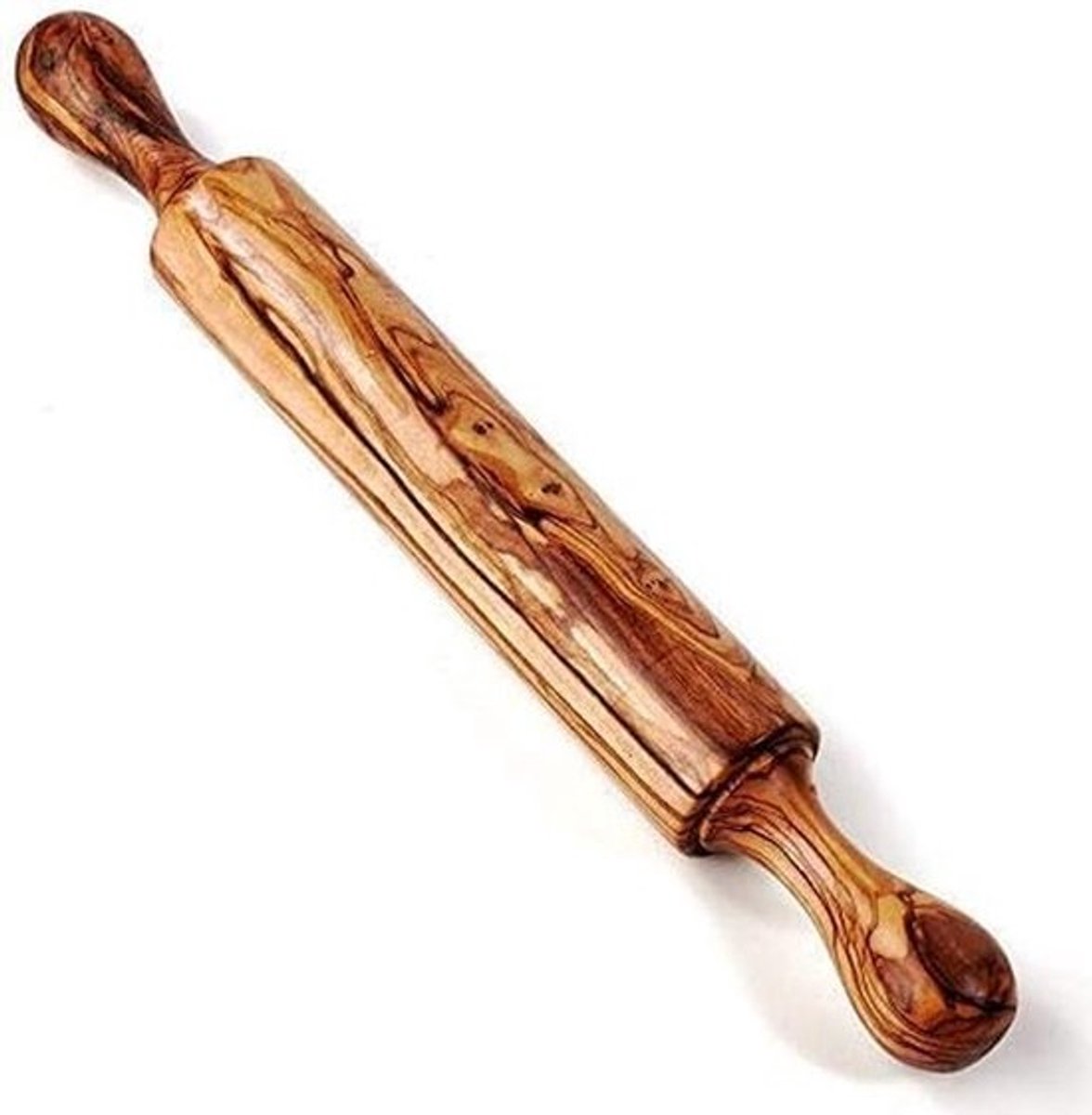 Massieve Houten Deegroller van Olijfhout 40 cm voor Pasta en Banketbakken