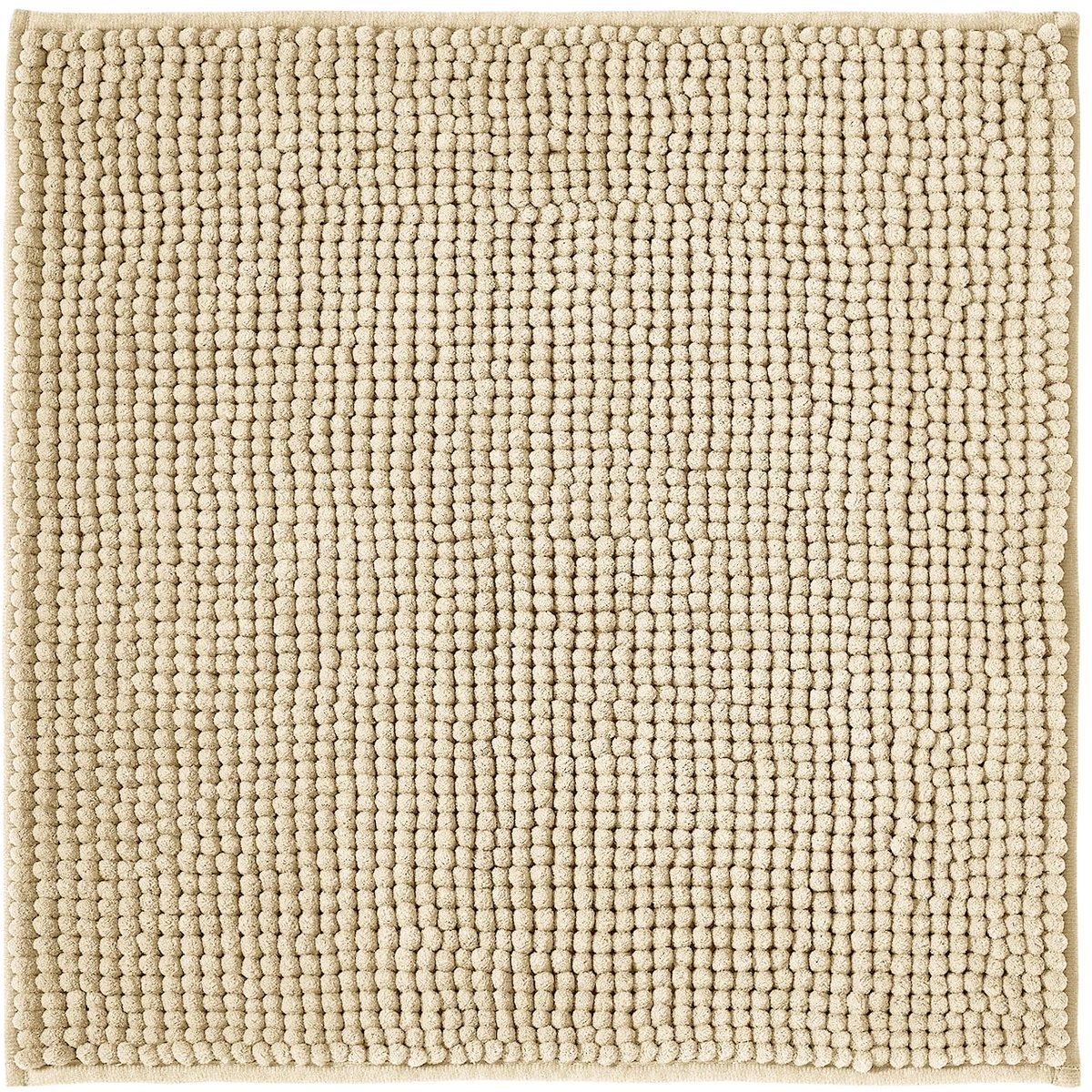 Badmat - Antislip Wasbaar Chenille Combineerbaar als set - Voor Douche, Badkuip en Toilet - Beige 45x45 cm