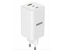 HOXO 100W USB-C Snellader – 3 Poorten – 2x USB-C & USB-A – Power Delivery PD – Oplader voor Laptop, Tablet & Smartphone – Wit