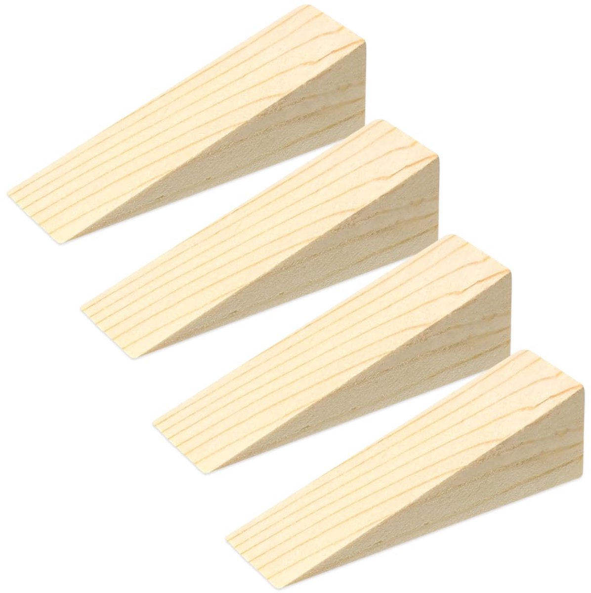 Houten Deurwiggen & Meubelwiggen - 4 Stuks - Antislip - Stevige Deurstopper voor Alle Oppervlakken - Thuis en Kantoor