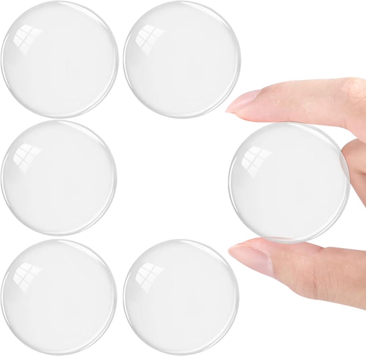Deurstopper Muurbeschermer - Zelfklevend Siliconen Rond Stootkussen - voor Deurklinken en Muren - Transparant - 6 Stuks