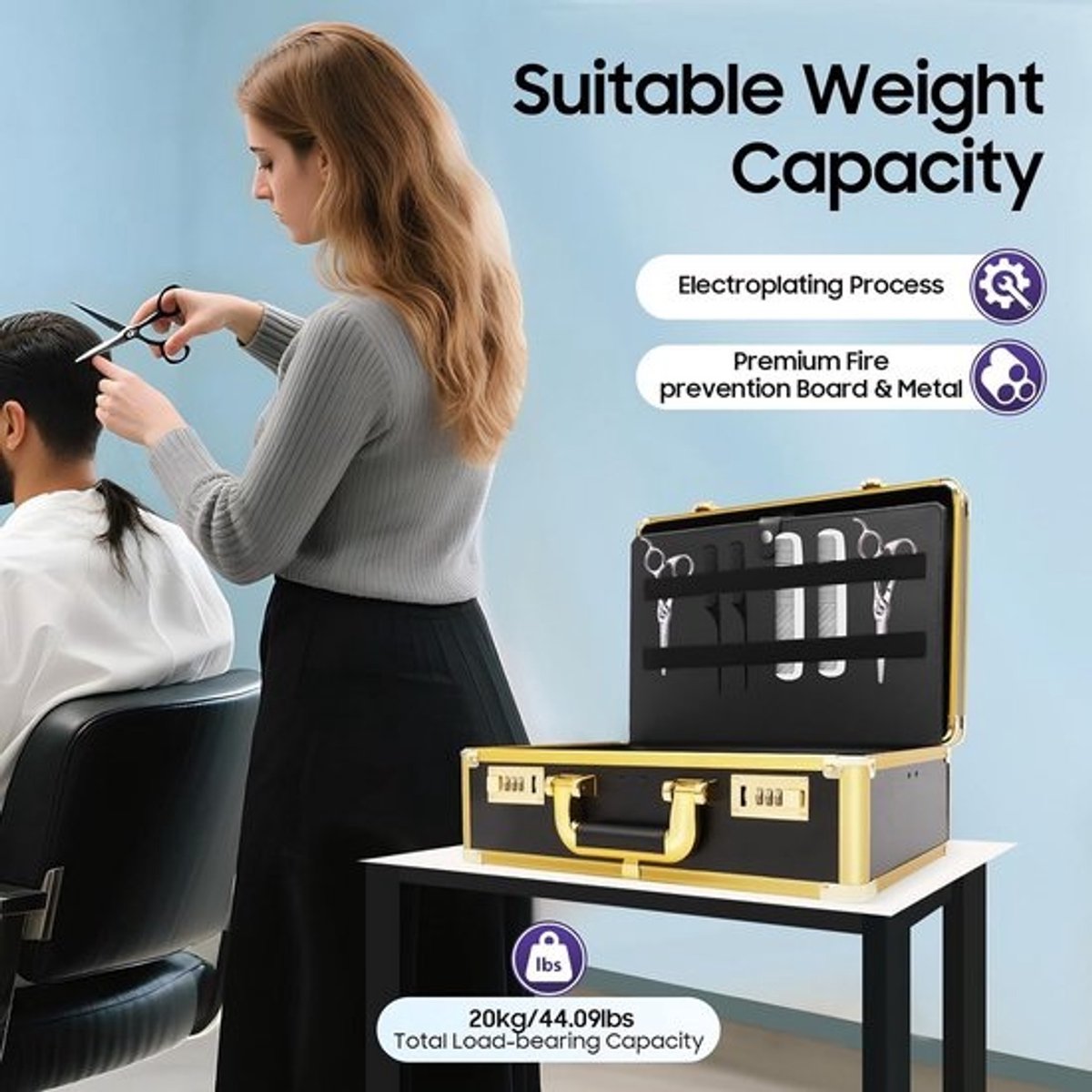 Professionele Barbier Koffers & Organizer voor Haarstyling Tools - Groot Volume