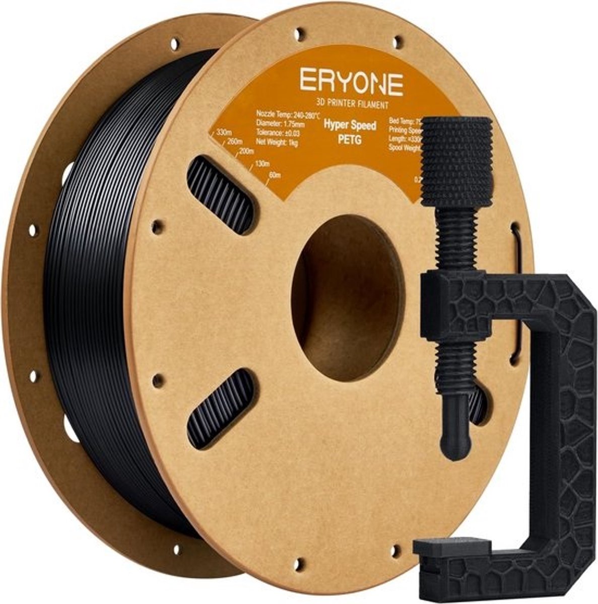 Hoogwaardig PETG Filament 3D Printer 1.75mm Zwart 1KG