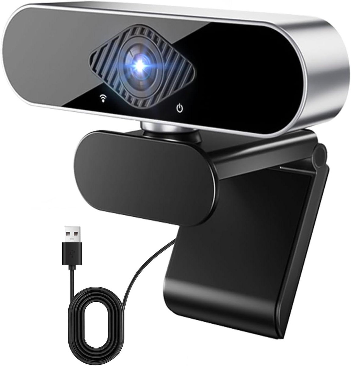 Webcam Full HD - PC Camera - Videoconferenties - 360 Graden Draaibaar - 1080p Resolutie - Zwart