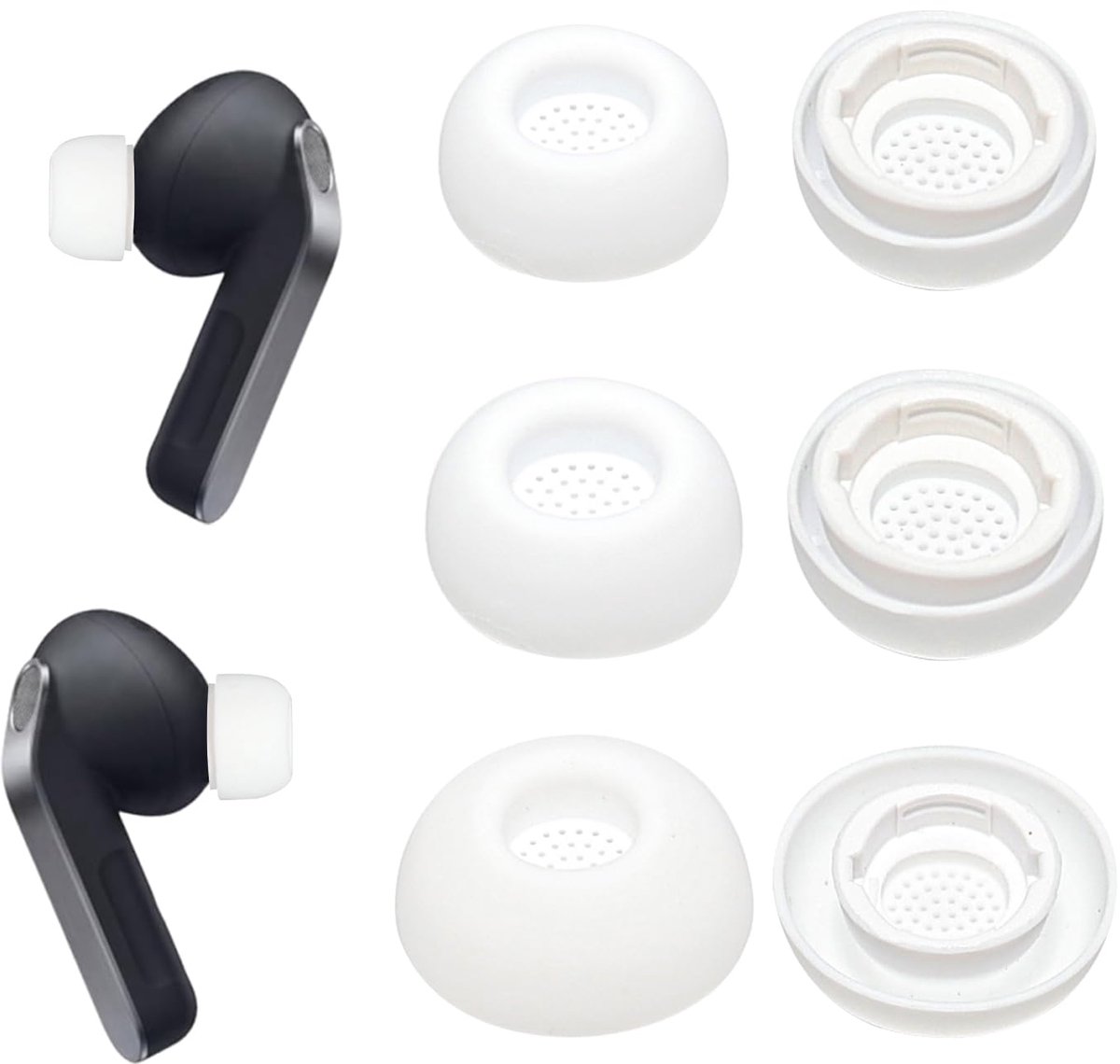 Adhiper 3 paar oordopjes voor Samsung Galaxy Buds4 Pro & Buds3 Pro, wit - ShopVlot