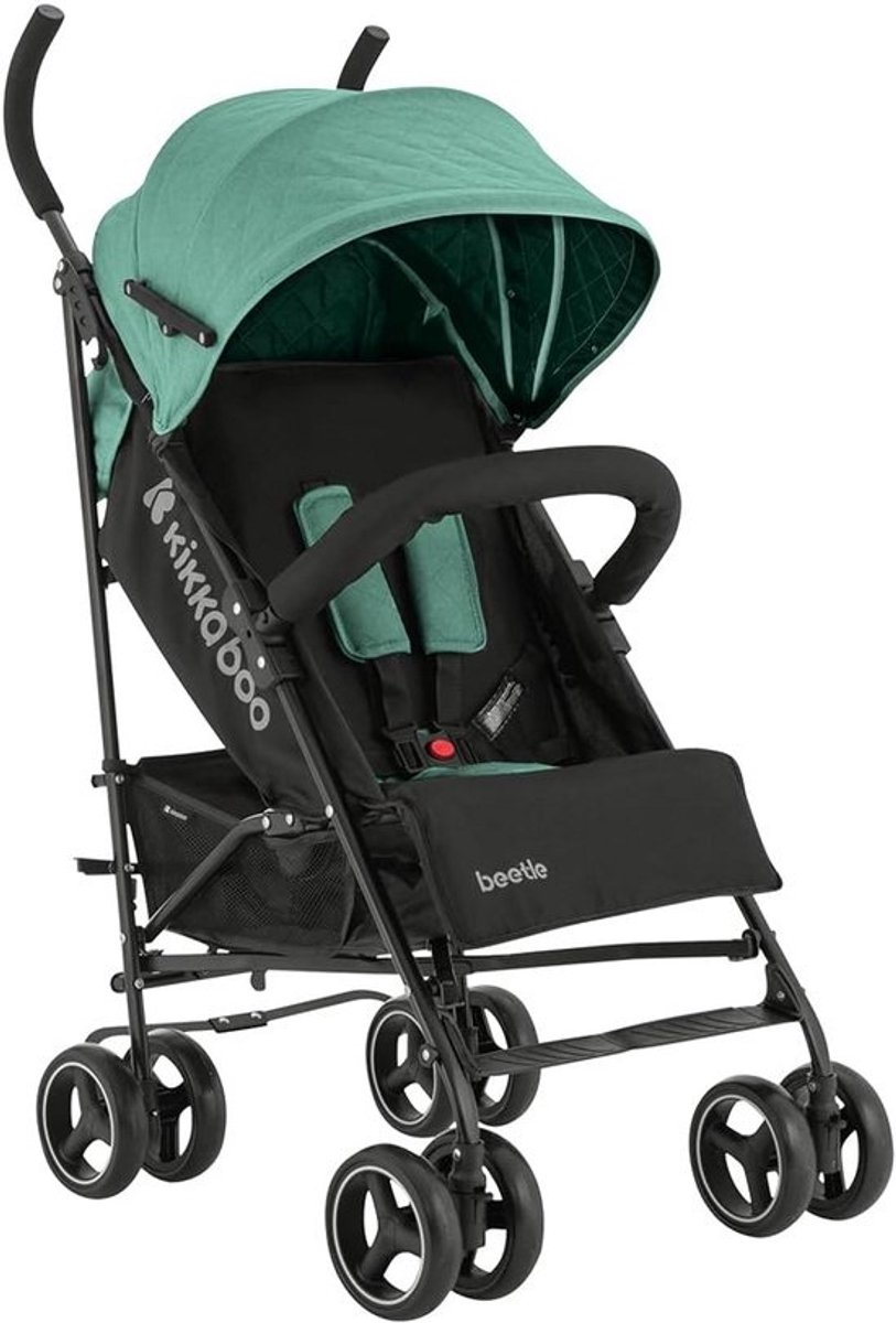 Lichte Kinderwagen met Stalen Frame en Mand - Turquoise