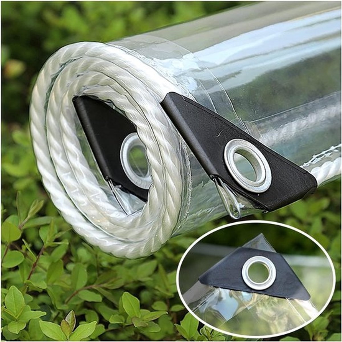 Transparant Zeildoek - Waterdicht Doek - Bescherming Buiten - Scheurbestendig PVC - 1x2m - Transparant