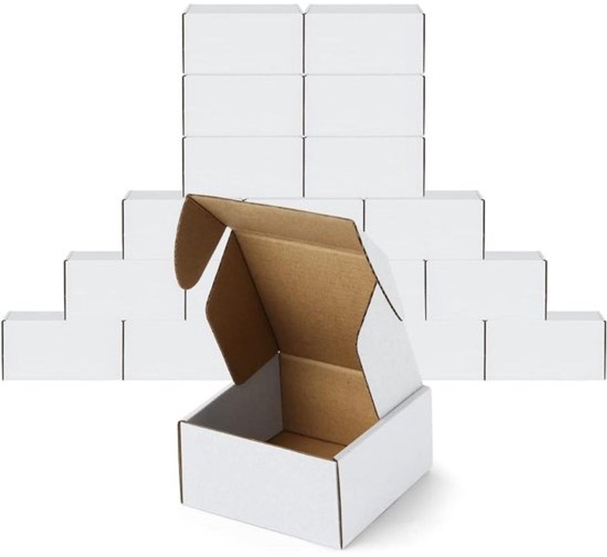 Kleine Kartonnen Dozen - Verzenddozen Wit - Kleine Pakketten Versturen - Eenvoudig te Monteren