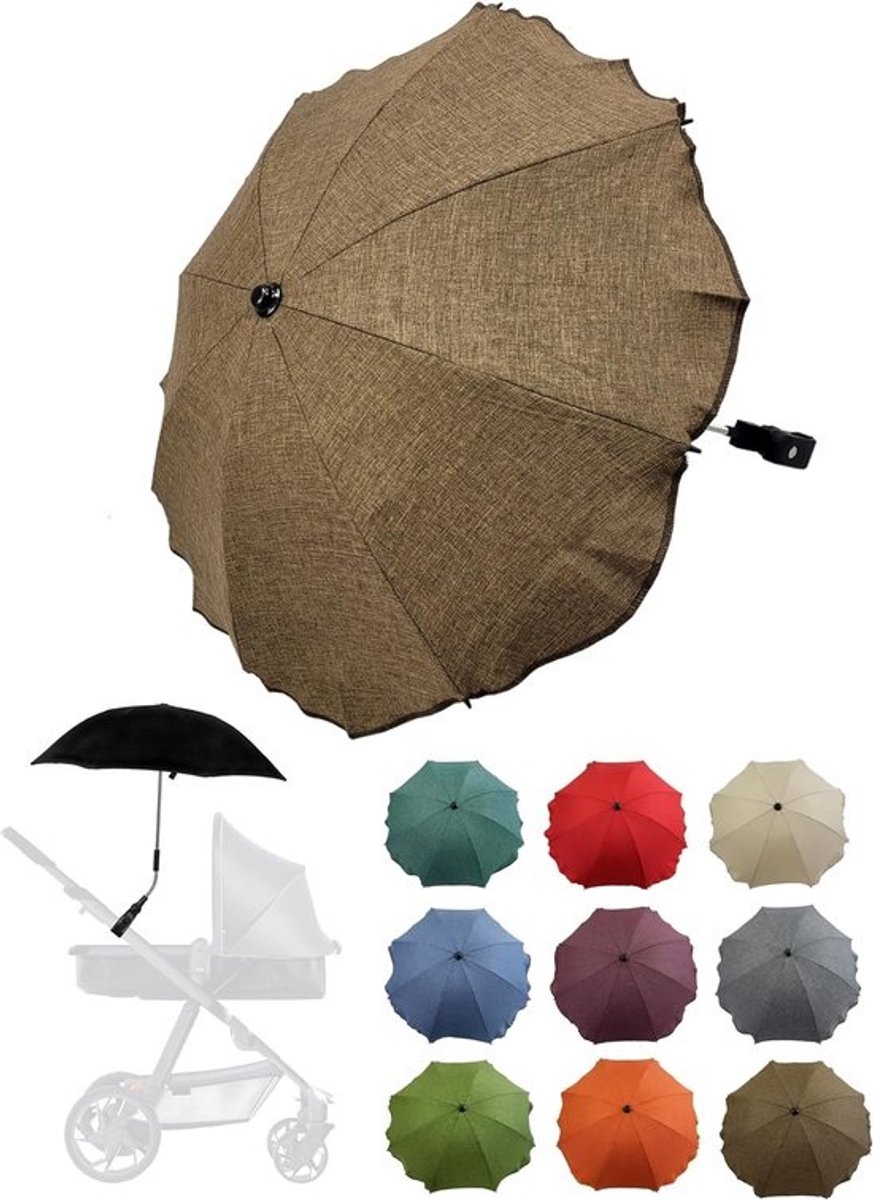 Universele Kinderwagen Parasol - Buggy Zonnescherm - Bescherming Tegen Zon - UV 50+ Bescherming - Universele Houder