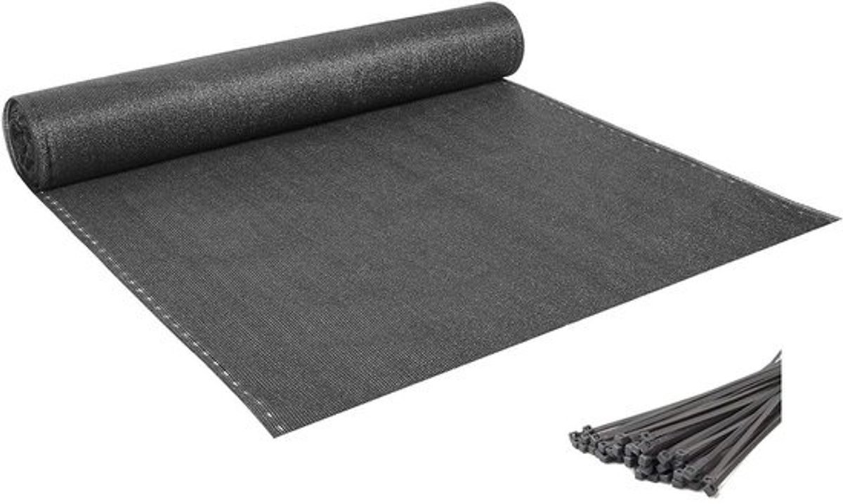 Windscherm Tuin - Balkon Privacy - Buiten Leven - Scheurvast HDPE - 12 x 6 Meter - Antraciet