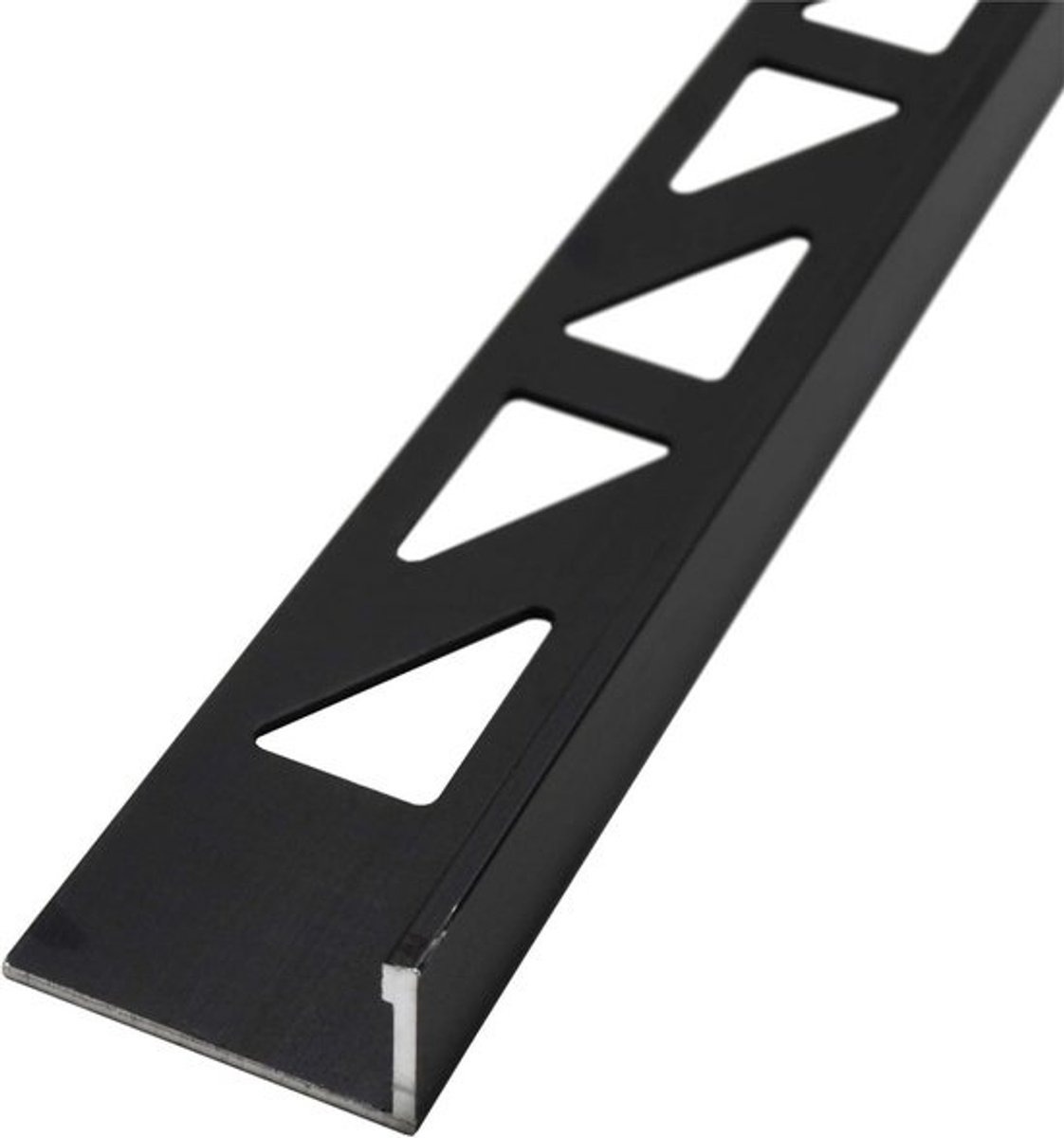 Hoekprofiel voor Tegels Aluminium Zwart Geanodiseerd 2m x 8mm