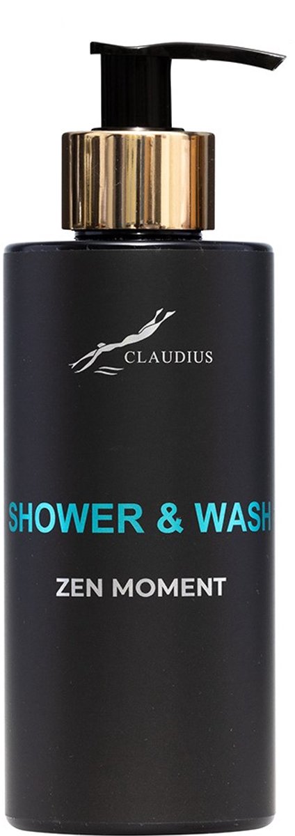 Shower & Wash Zen Moment 300 ml - met gouden pomp - zwarte fles
