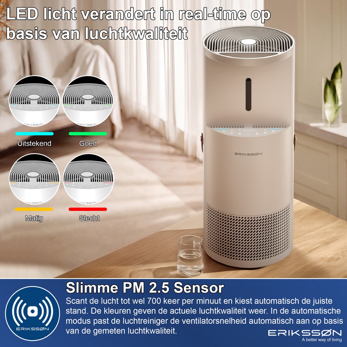 Erikssøn Air Pure Pro Combo luchtreiniger met bevochtiger thumbnail 5