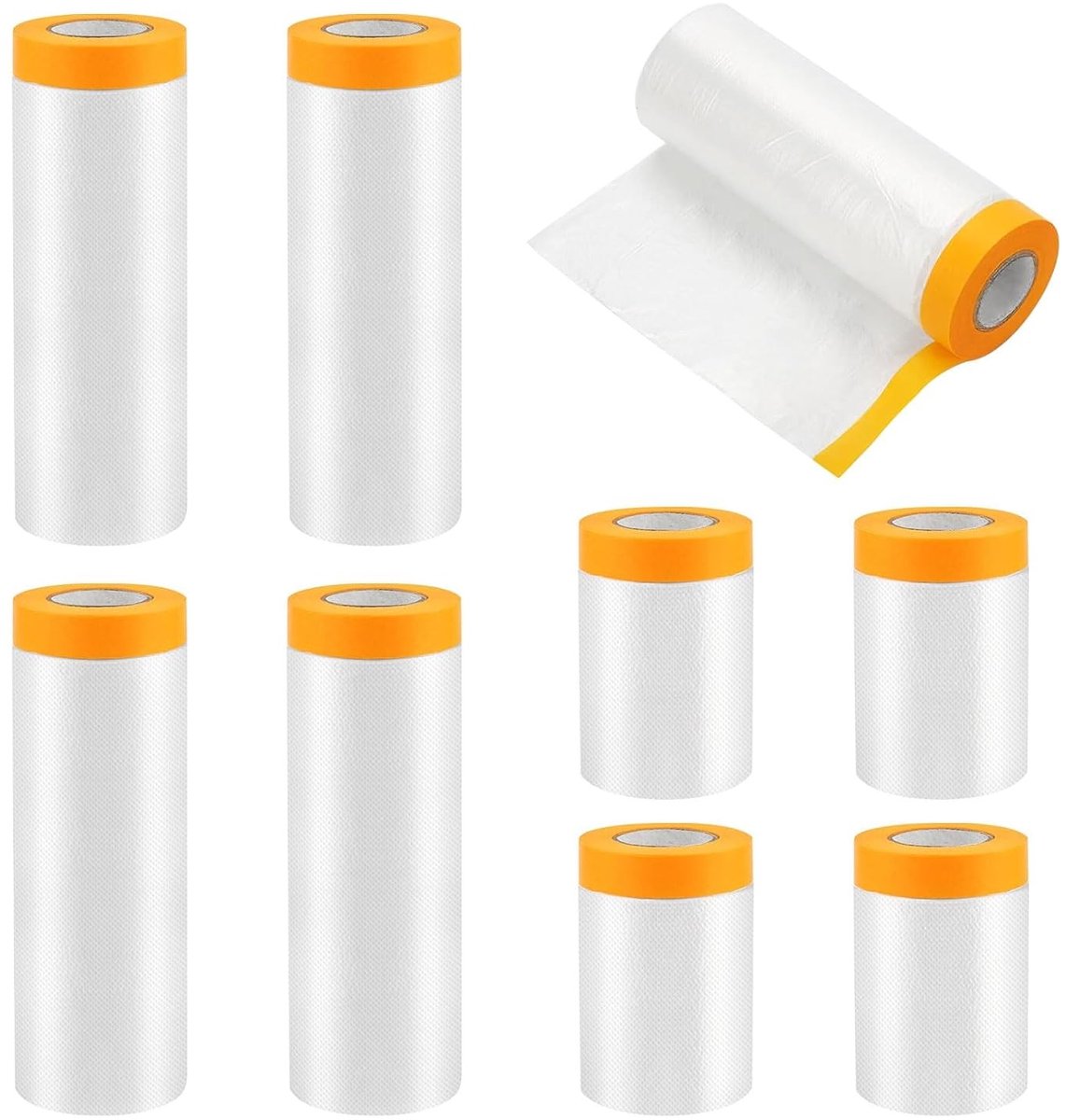 Afplakband set van 8 rollen, ideaal voor schilderen, knutselen en verbouwen, diverse maten inbegrepen