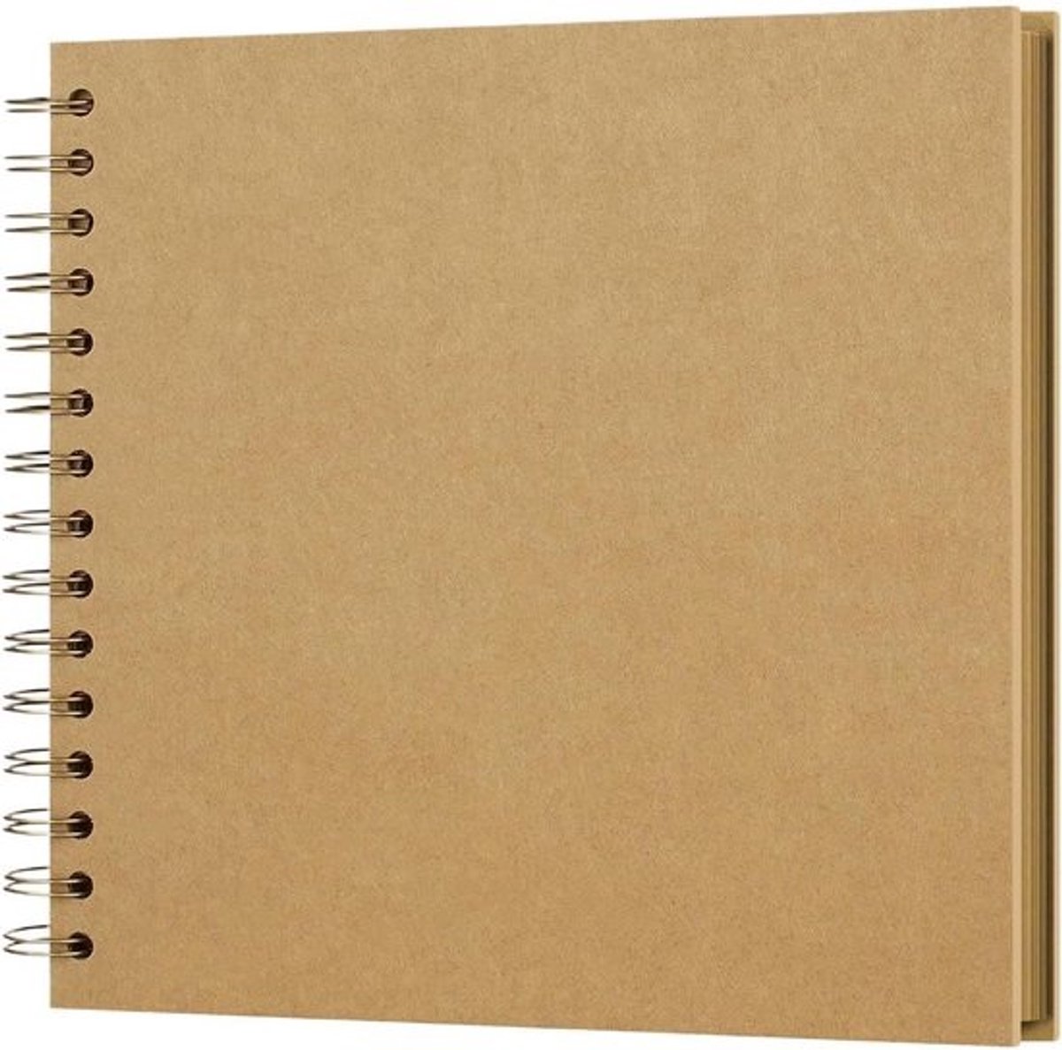 Plakboek Album - Fotoalbum Herinneringen - Jubileum Vieren - 360 Graden Rotatie - 18 x 18 cm - Bruin