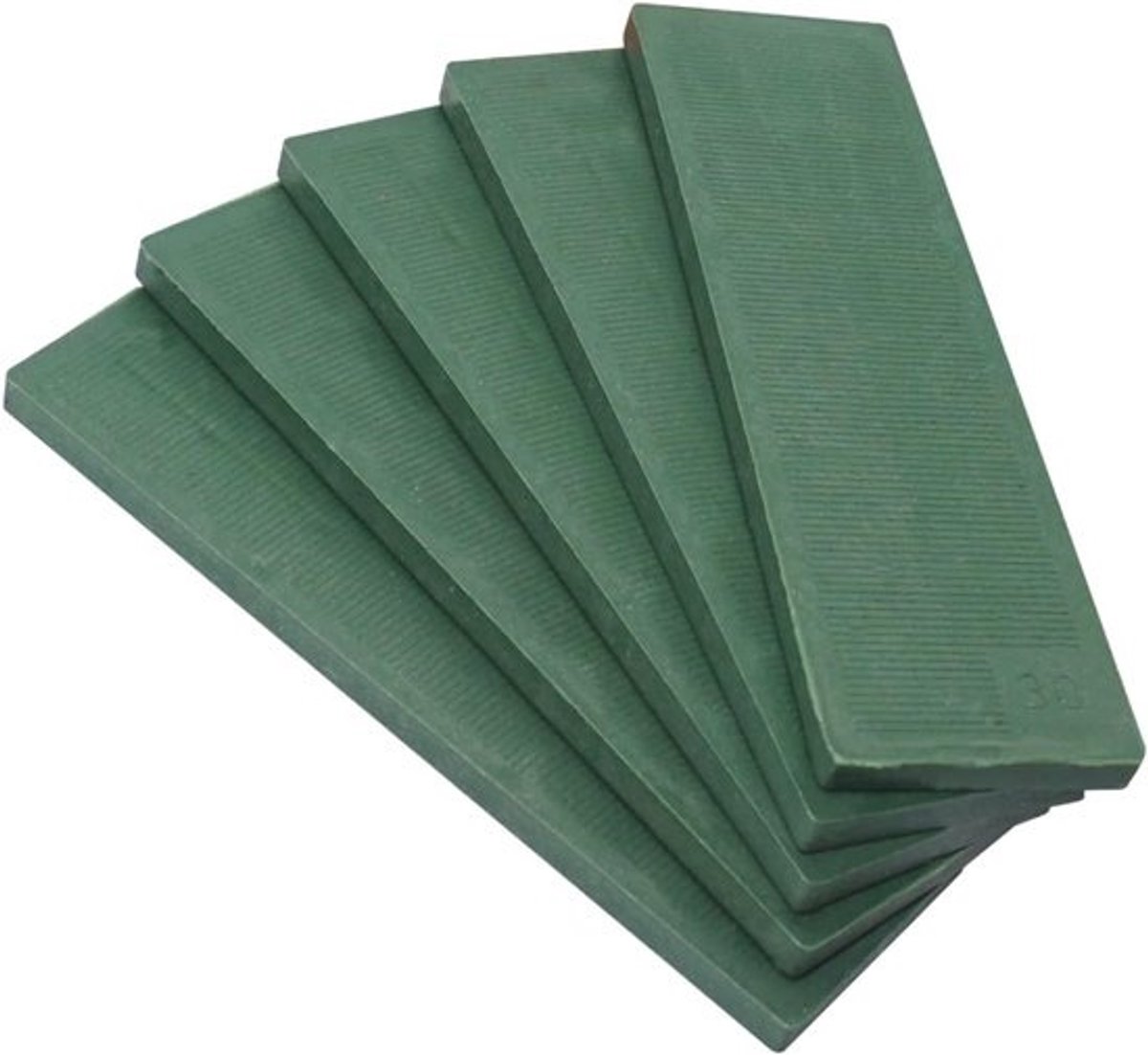 Kunststof Platte Shims - Beglazing Packers - Nivelleren Kozijnen - Duurzaam Kunststof Materiaal - 5 mm Dikte - Groen