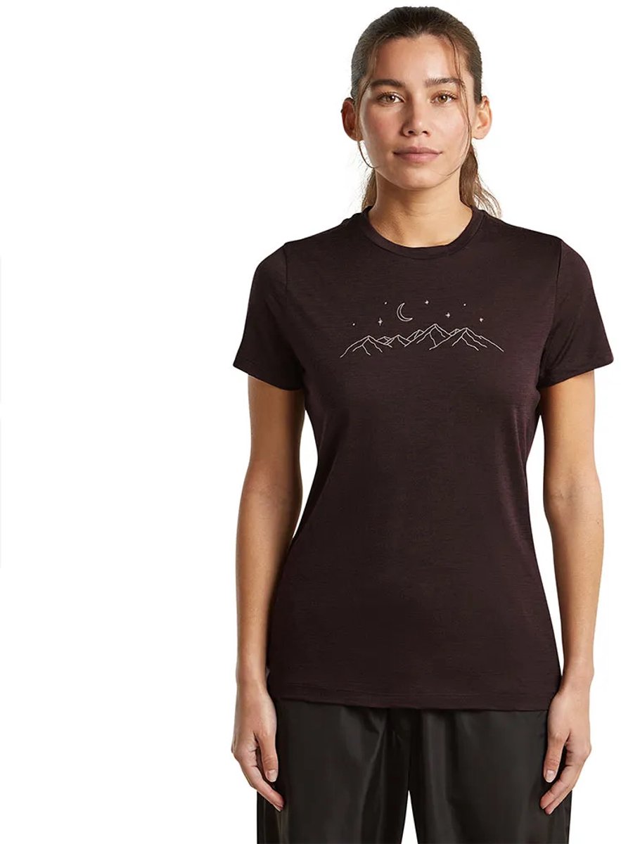 Icebreaker 150 Tech Lite Sparkling Sta T-shirt Met Korte Mouwen Bruin XS Vrouw