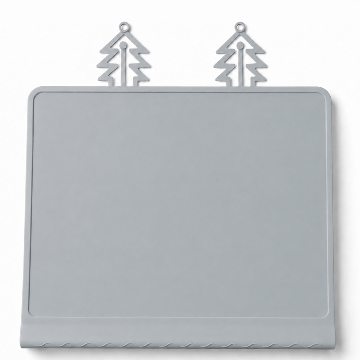 Ulisem - Siliconen Tafelmat - Placemat Baby en Peuters - 30 × 25 cm - Antislip Onderlegger - Beschermmat voor Kinderstoel - Voor Eten Spelen en Knutselen - Lichtgrijs
