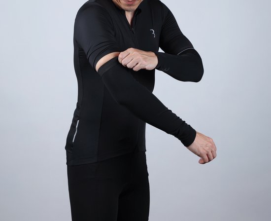 BBB Cycling ComfortArms Armstukken Wielrennen - 5-15 Cº - Thermo Stof & Anti Slip Siliconen Gripper - Armwarmers Fiets - Maat M - Arm Sleeves - BBW-92 van BBB Cycling — afbeelding 2