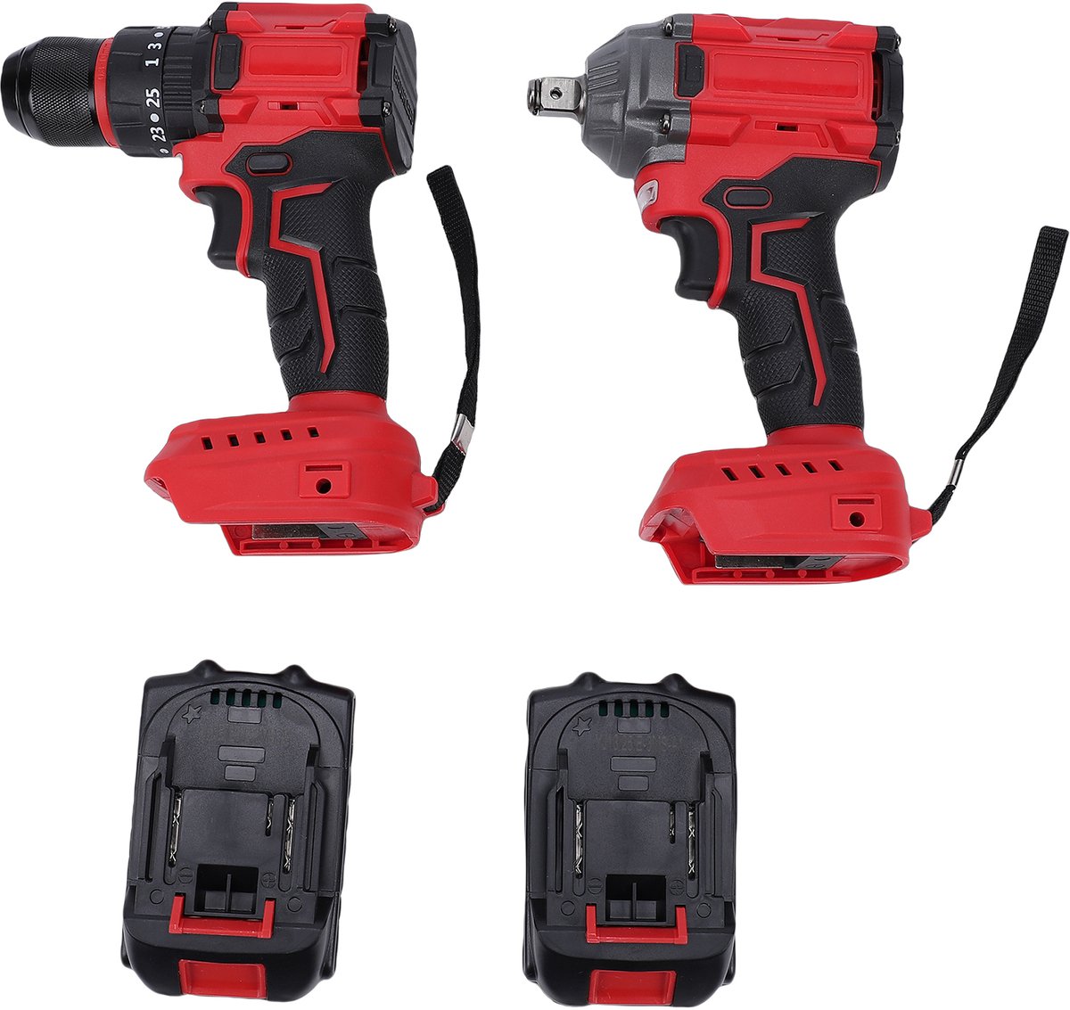 Accuboormachine en Slagmoersleutel Set – 21V – 350 Nm – 2x 1300mAh Accu – Voor Klussen