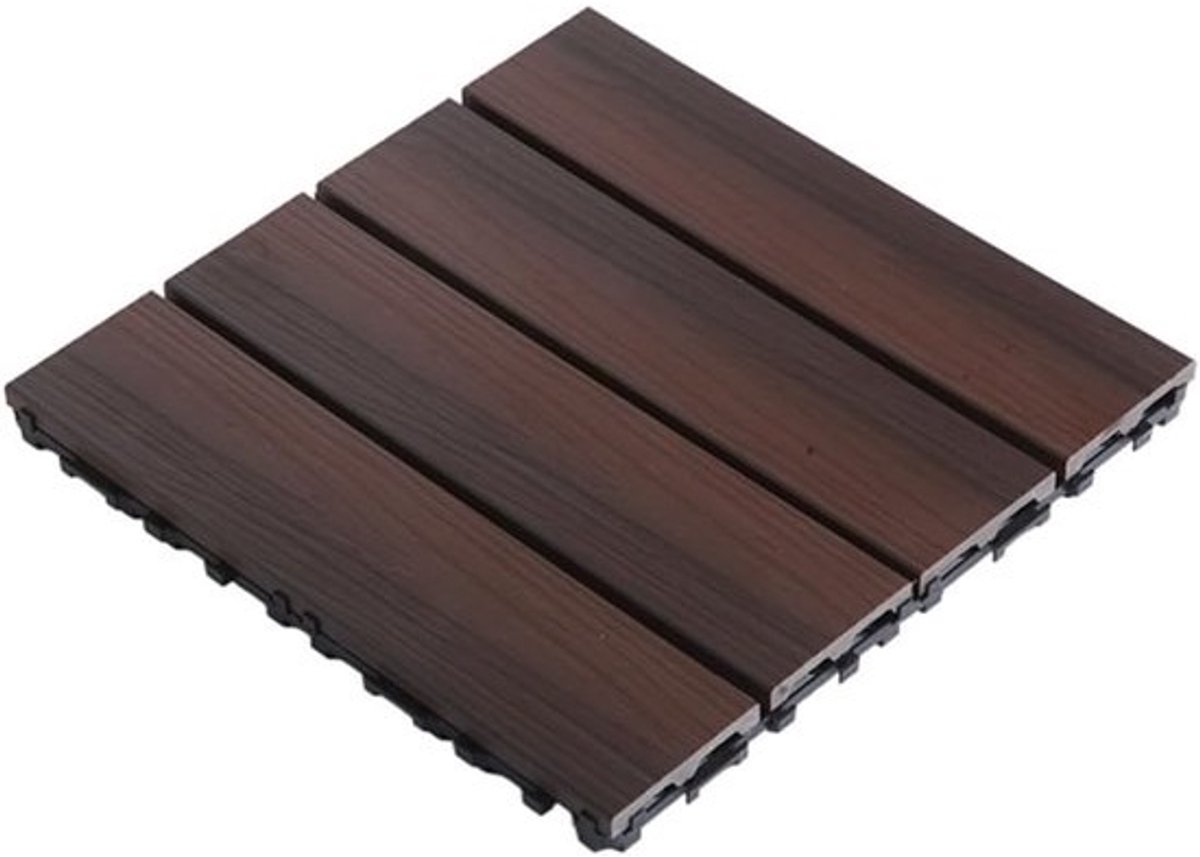 Composiet Vlonders - Tuin Vloeren - Terras Balkon - In elkaar grijpend - 30x30x2.2cm - A