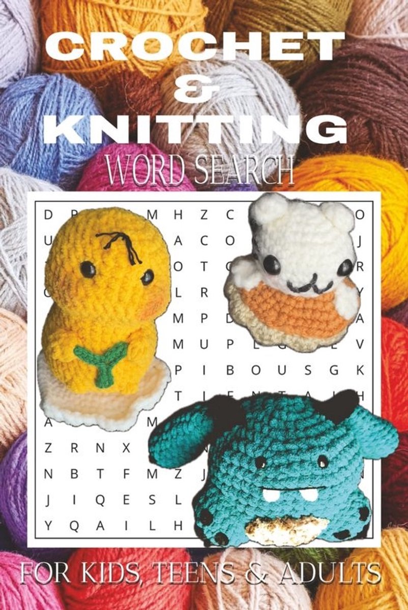 Woordzoeker Boek: Haken, Knuffels, Handwerken en Hobby's | Duidelijke Lettertypes | Cadeau voor Ontspanning