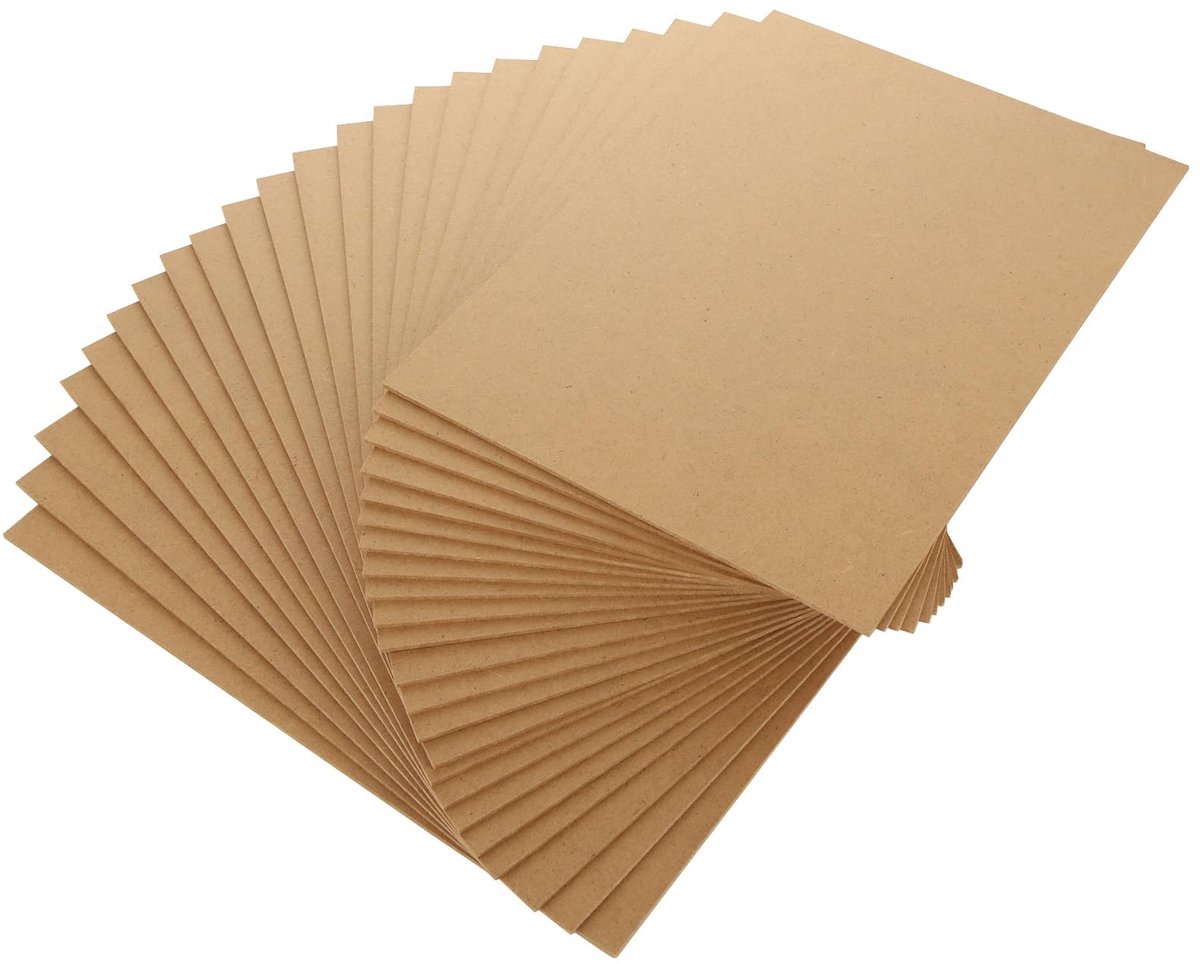 AHAQU 30 stuks A4 MDF-houten planken, 2 mm dik, hout, doe-het-zelf knutselprojectbord, 30 x 21 cm, blanco MDF-platen - ShopVlot
