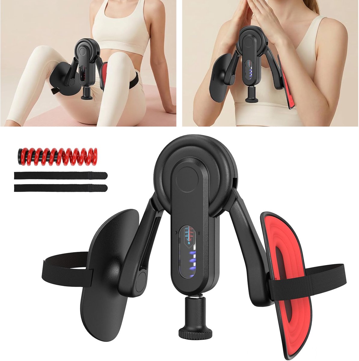 Kegel Dijbeentrainer - Bekkenbodemtrainer - Heuptrainer Voor Thuisgym - Dijbeentrainer - Beentrainer Met Weerstandsindicator