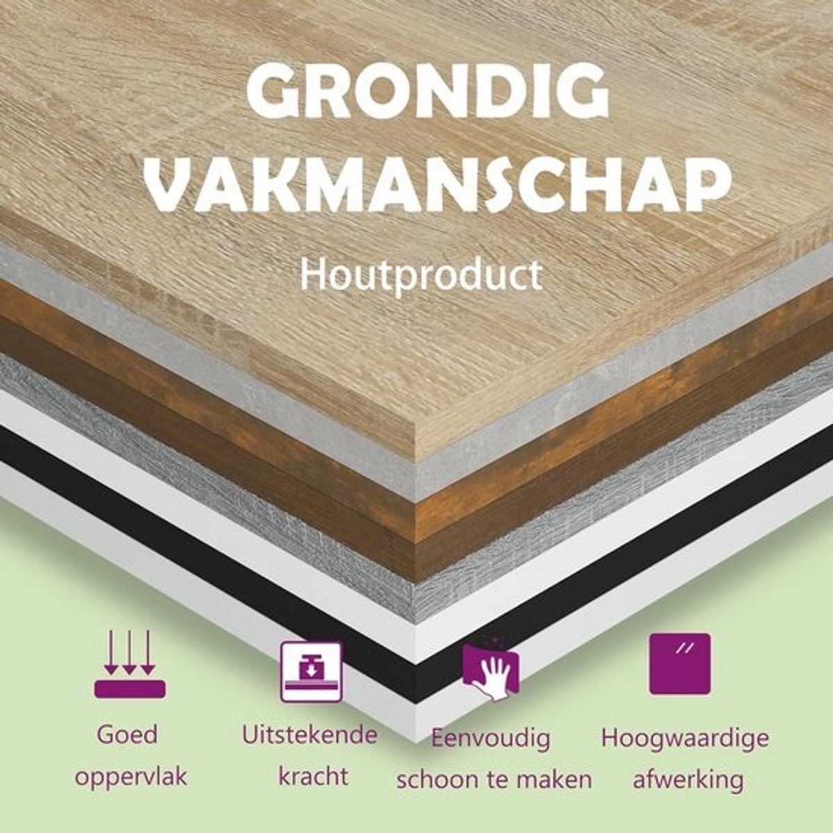 Salontafel Vierkant 60x60 cm Bewerkt Hout in Sonoma Eiken Kleur