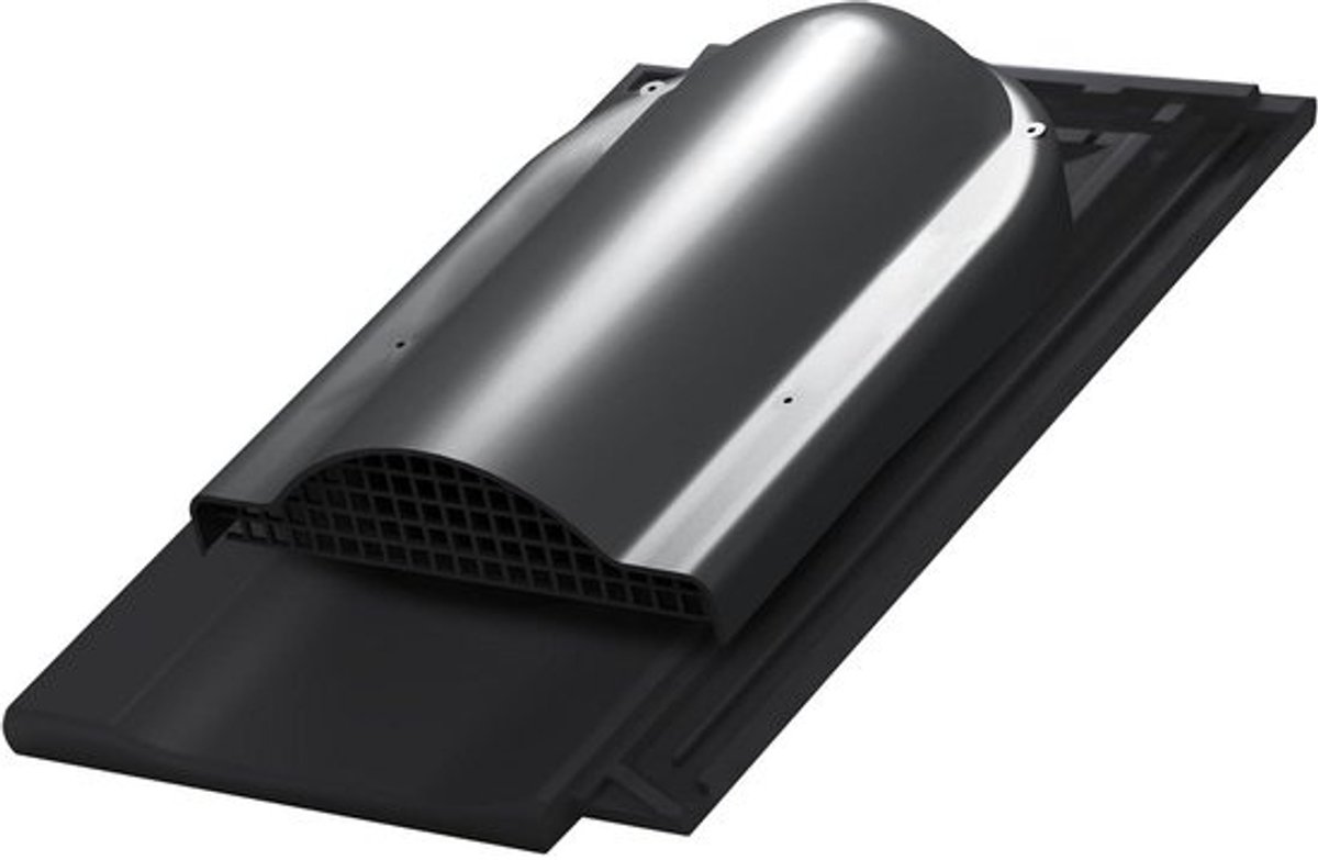 Platte ventilatietegel - Ontluchtingspan Dakventilator - Dak Ventilatie - Efficiënte Vochtafvoer - Creaton Koda - Zwart