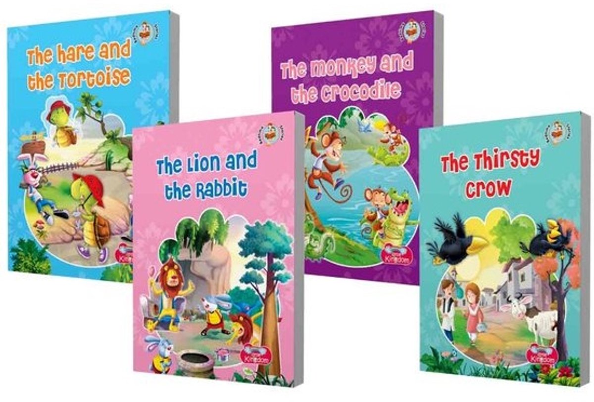 Set van 4 Prentenboeken voor Kinderen: Klassieke Verhalen voor het Slapen Gaan (4-11 Jaar)