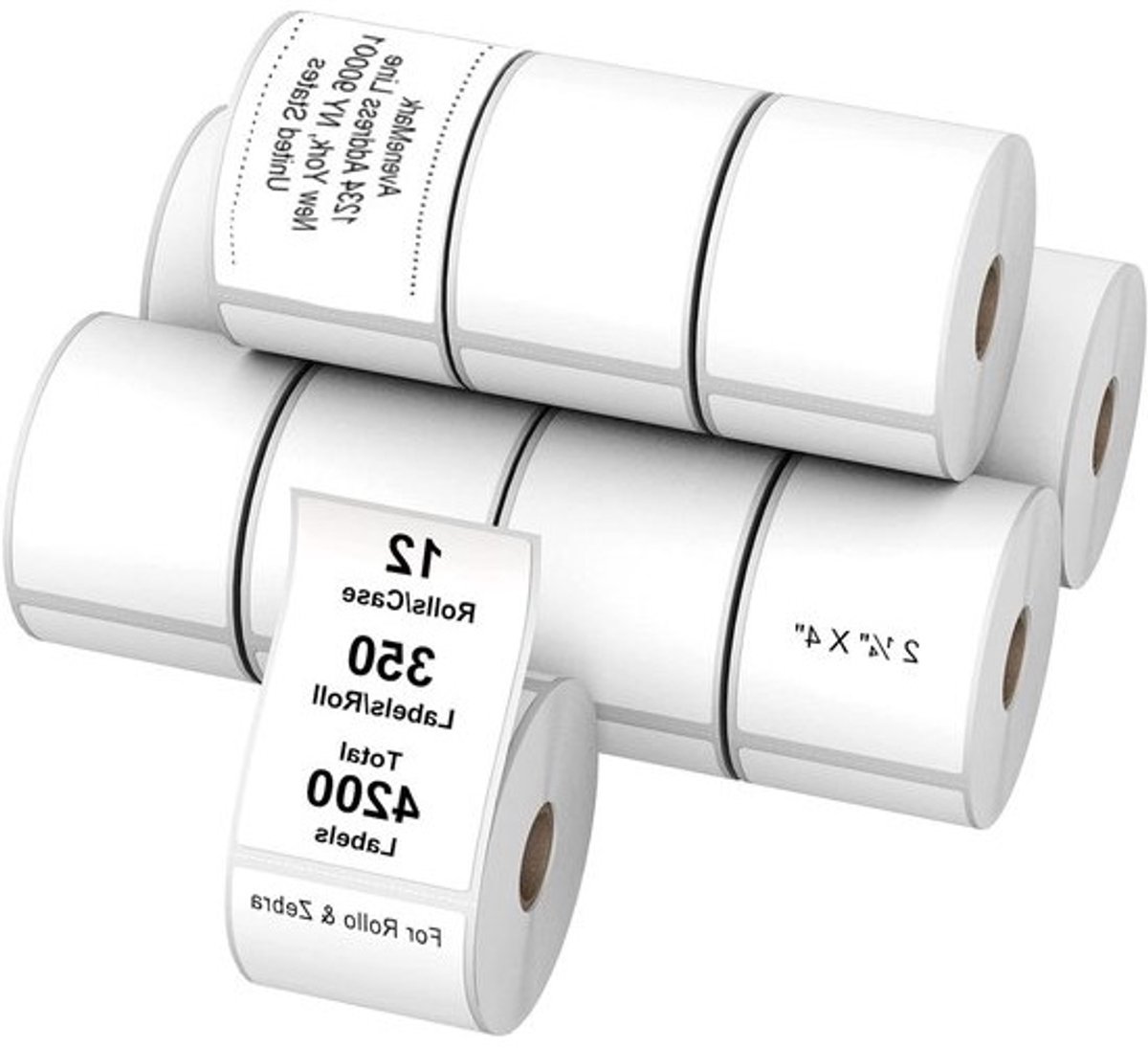 Printeretiketten - Verzendetiketten Barcode - Labels Printen - Vlekwaterbestendig - 4200 stuks - Wit