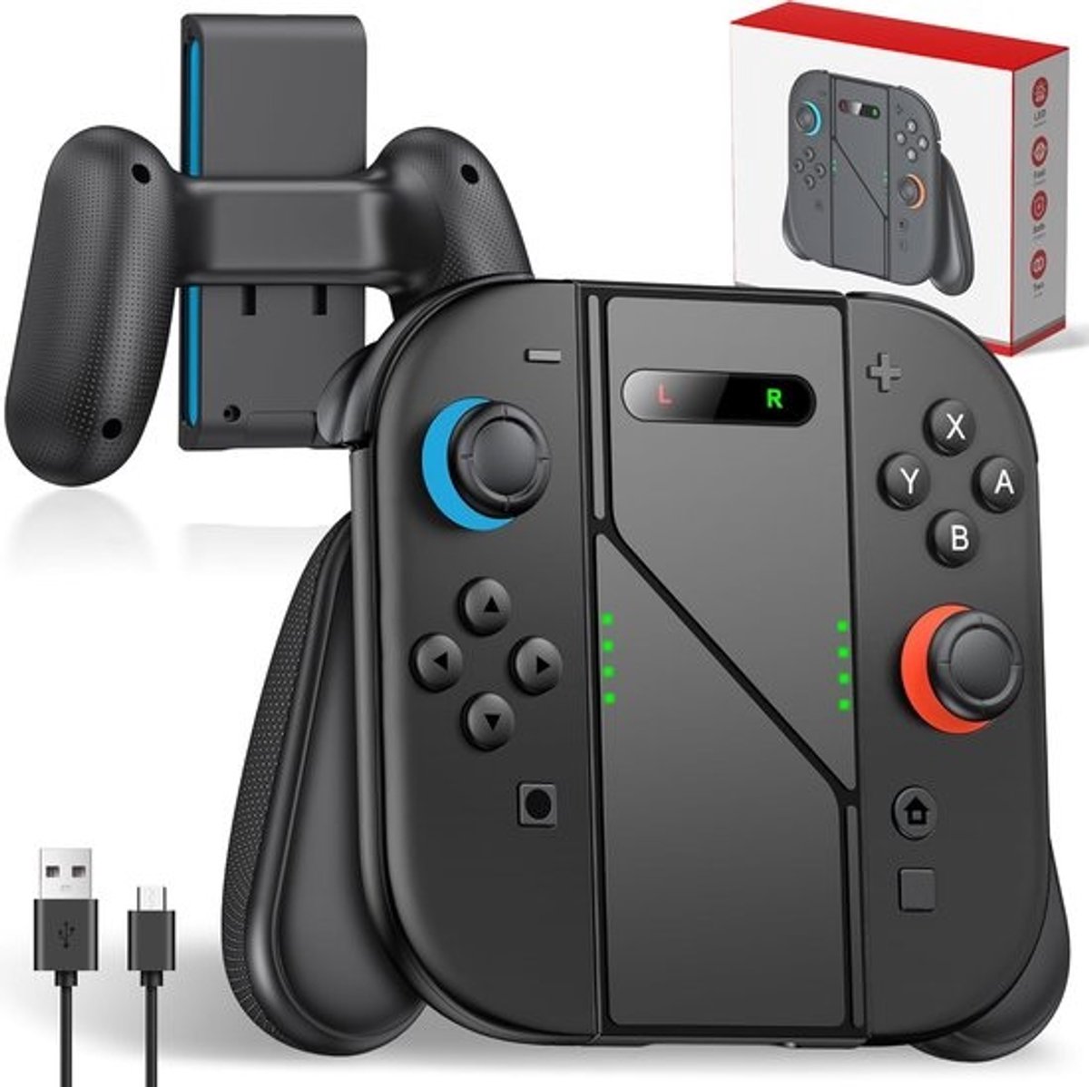Oplaadbare Controller Houder voor Switch 2 met 2-in-1 Laadfunctie