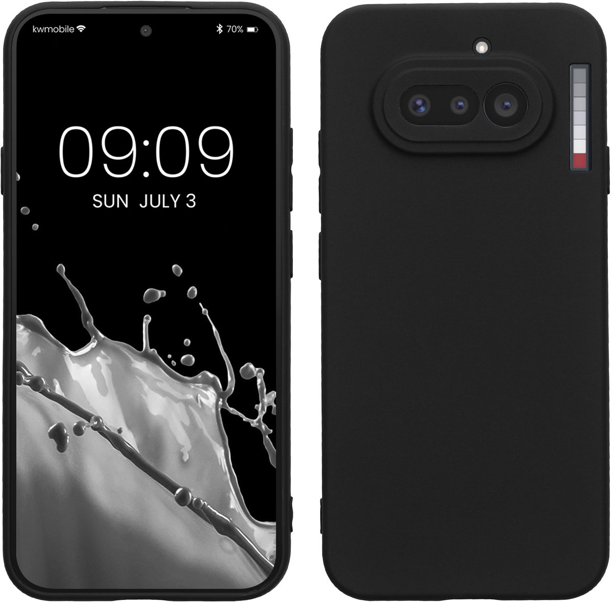 kwmobile telefoonhoesje geschikt voor Nothing Phone (4a) - Hoesje voor smartphone - Precisie camera uitsnede - In mat zwart