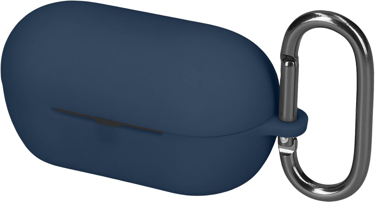 kwmobile cover voor oordopjes case - geschikt voor Sony WF-C710N - Trendy beschermhoes draadloze oordopjes in donkerblauw