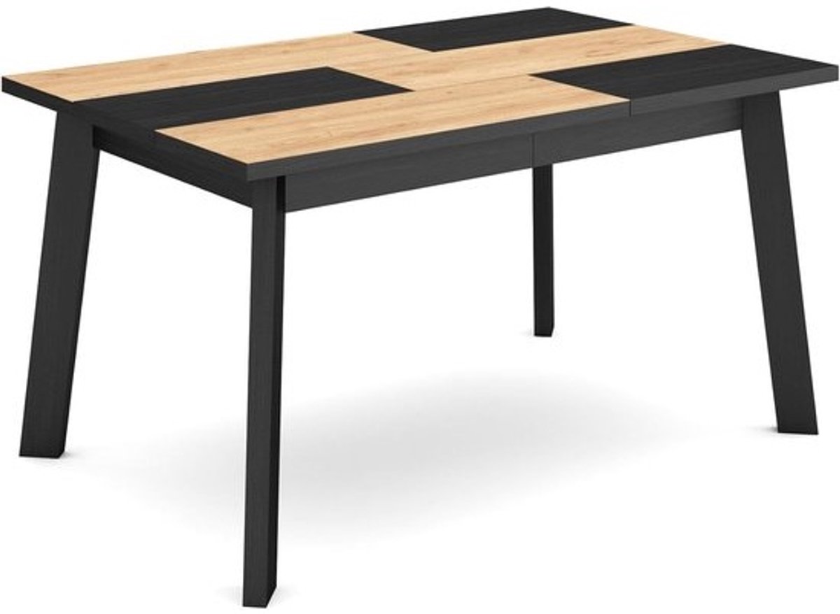 Eettafel - Tafel Keuken - Samen Eten - Moderne Stijl - 140 x 90 cm - Eiken Zwart