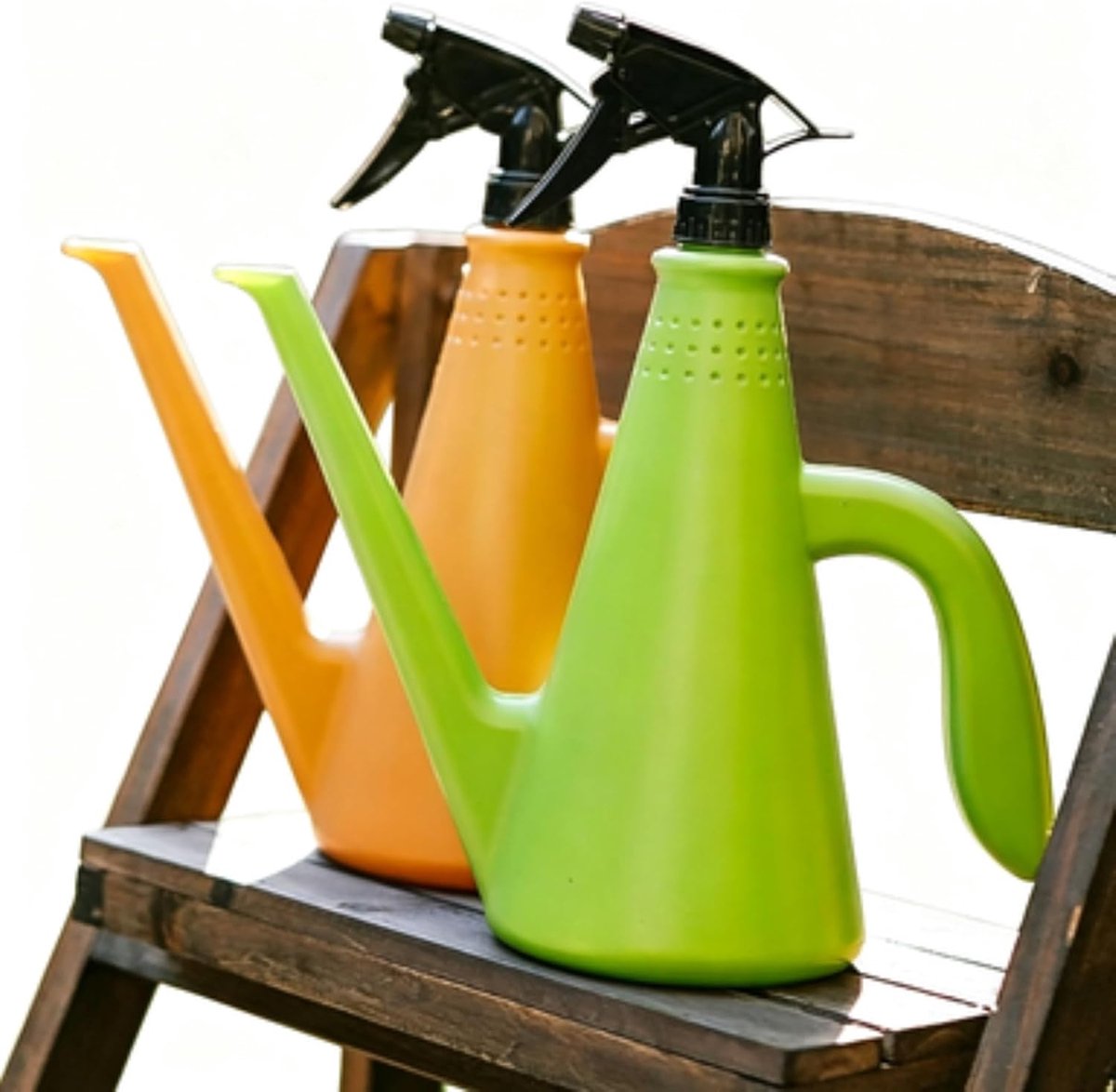 KZQ Multifunctionele gieter en sproeier 2 stuks, 1 liter, dubbeldoel watergever voor kamerplanten, tuinieren en balkon, ideaal voor dagelijks gebruik