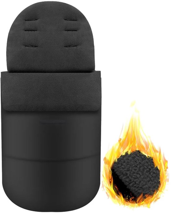 Voetenhoezen voor kinderwagens, warme winterslaapzakken, water- en winddichte, verdikte universele voetenhoezen voor kinderwagens 80*38CM van Merkloos — afbeelding 4
