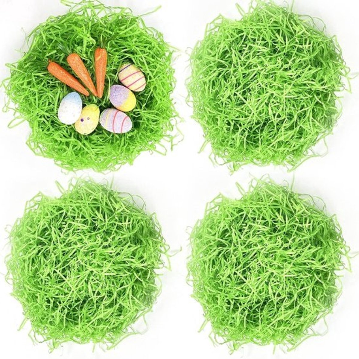 Papier Shred Vulling voor Paasmandjes en Cadeauverpakking - Groen Gras Effect