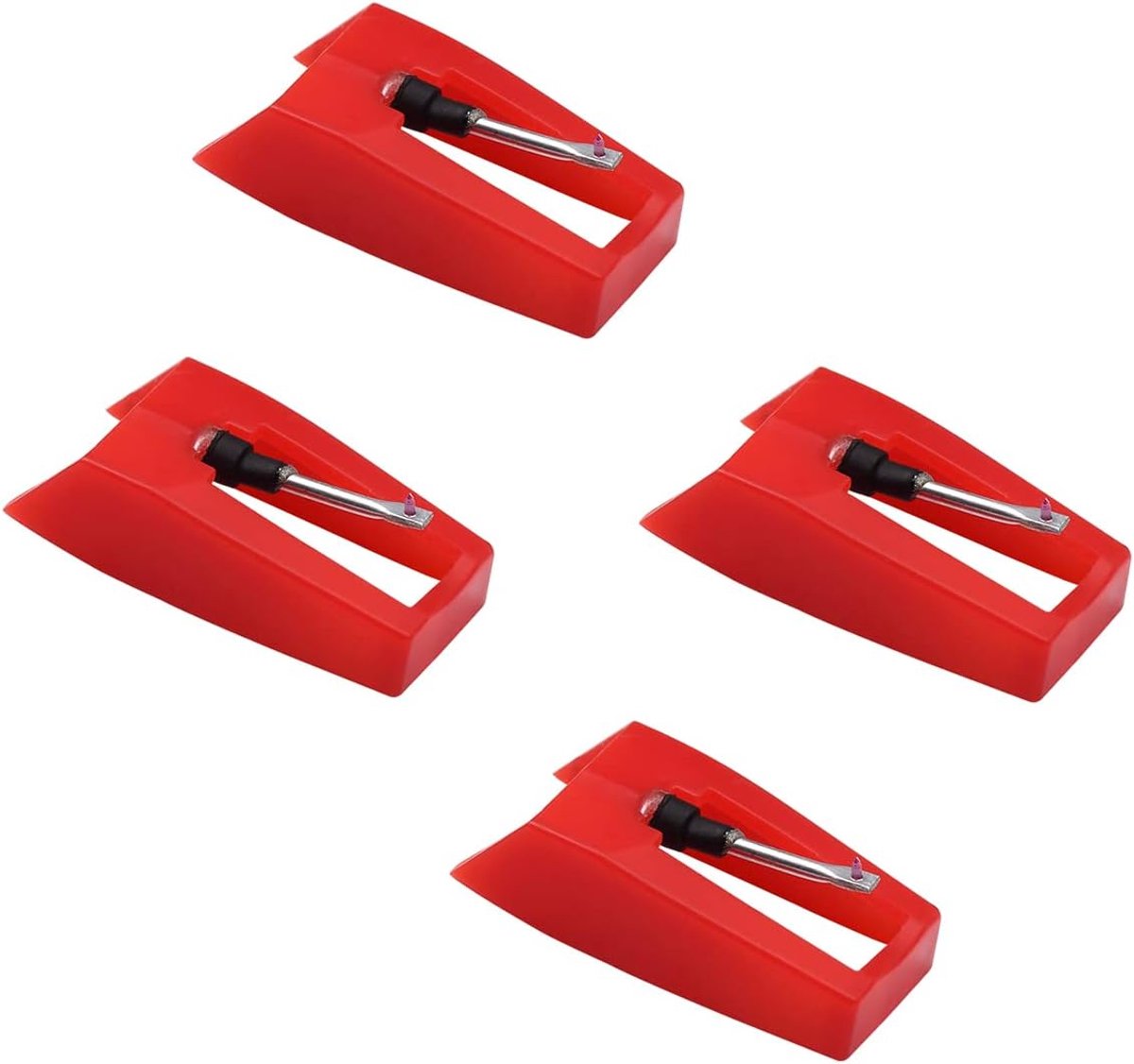Platenspeler Naald Pickup - 4 Stuks - Turntable Needle - Vervangingsnaald - Vervangingsnaalden - Naald - Reservenaald - Vinyl Record Player - Diamanten Stylus Vervangingsnaald - Geschikt Voor Vinylplatenspelers, Fonografen - Universeel