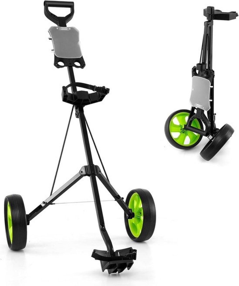 Lichtgewicht Opvouwbare Golfkar met 2 Wielen - Inclusief Scorebord en Opbergruimte